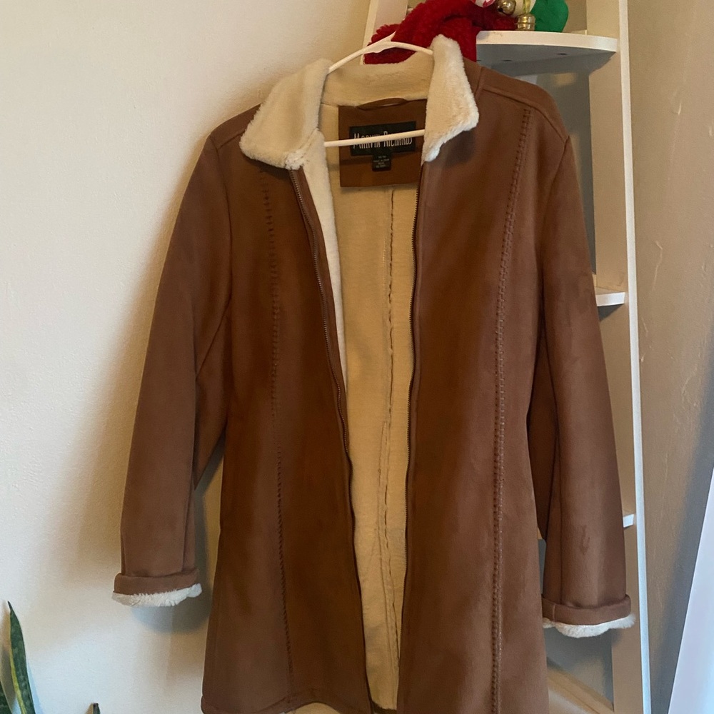 Marvin Richards Tan Teddy Jacket with Cream Accents